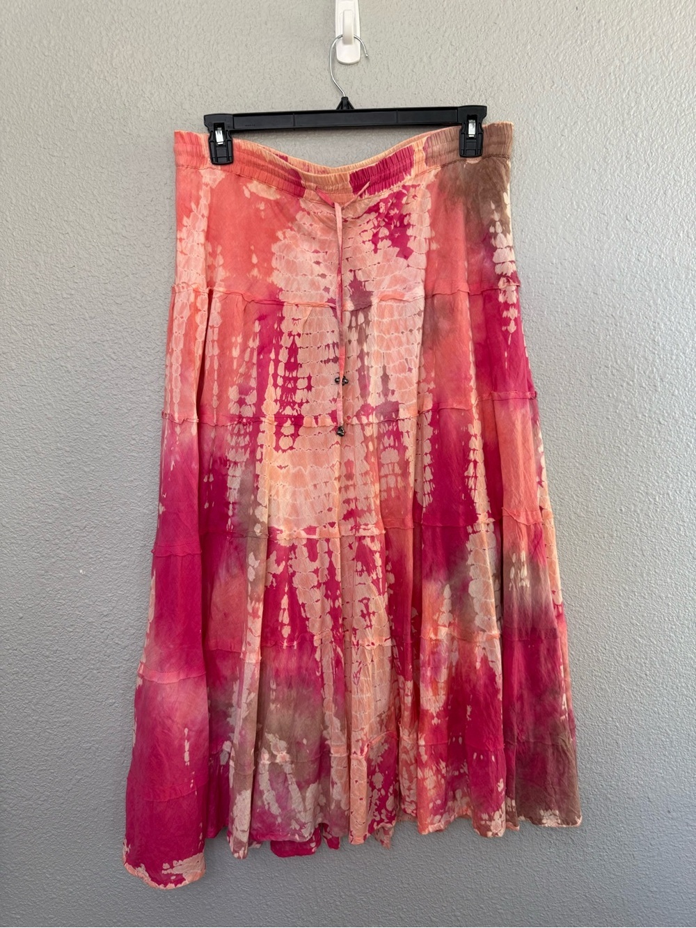 Cato Tie Dye Tiered Boho Hippie Gauzy Cotton Skirt Size Large